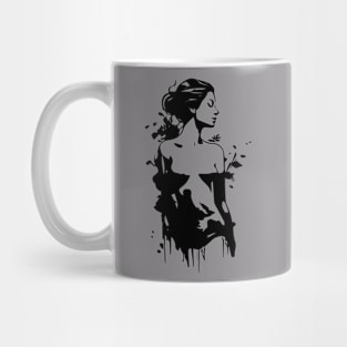 black fashion drawing Mug